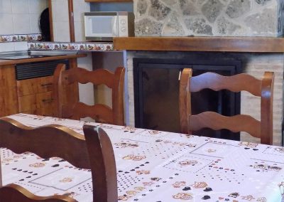 Detalle cocina y chimenea